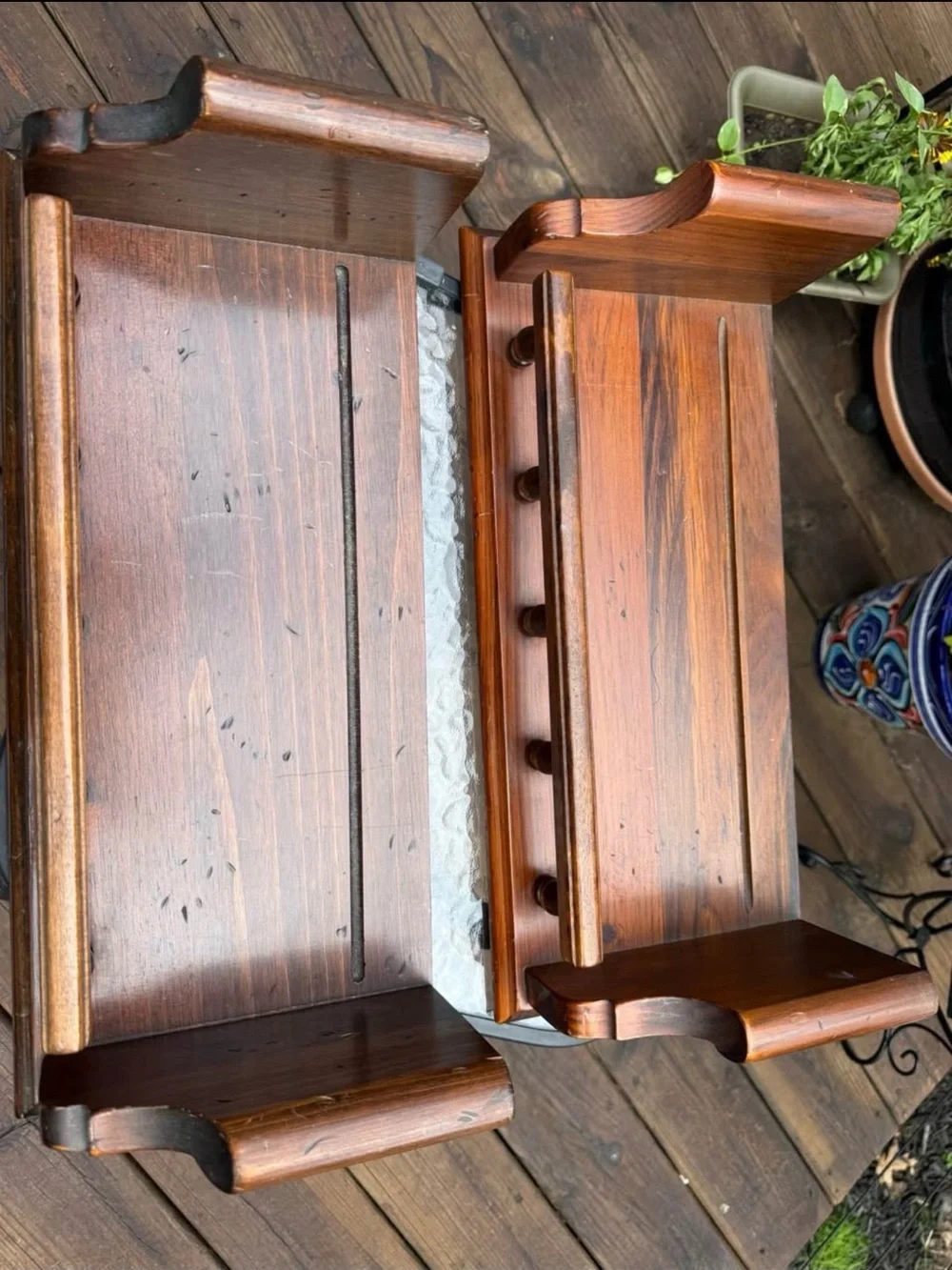 Set of 2 Ethan Allen vintage plate shelves